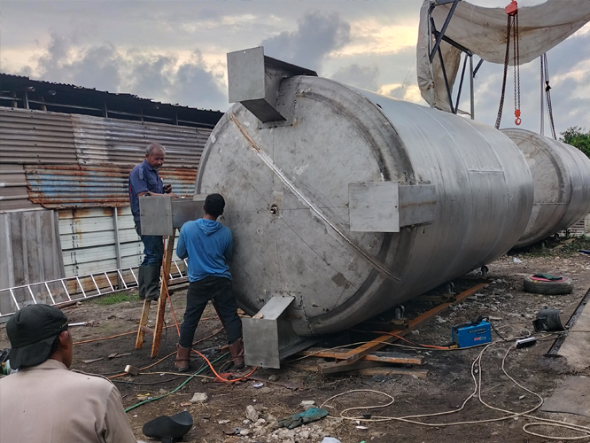 Jual Tangki Minyak Goreng 30 Ton Stainless Steel sus 304